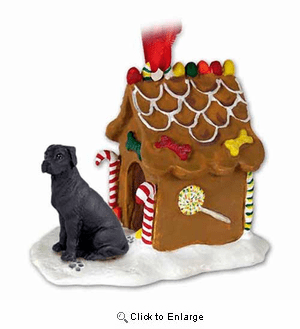 Great Dane Gingerbread House Christmas Ornament Black Uncropped