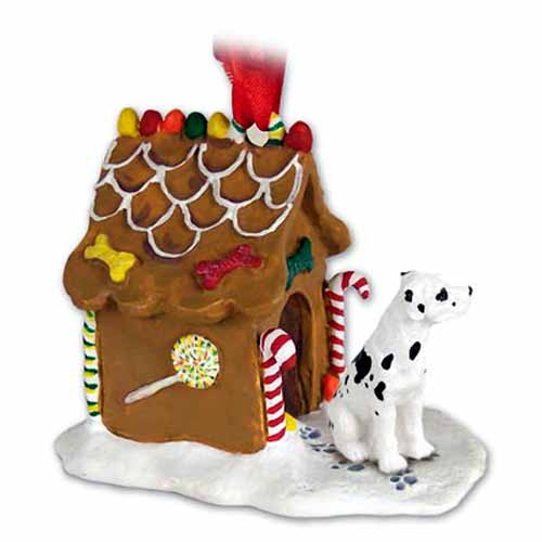 Great Dane Gingerbread House Christmas Ornament Harlequin Uncropped