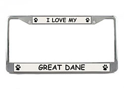 Great Dane License Plate Frame