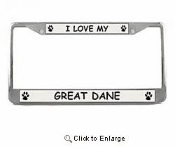 Great Dane License Plate Frame