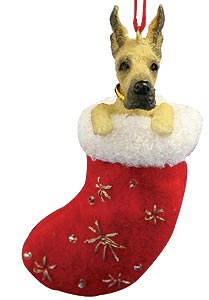 Great Dane Christmas Stocking Ornament