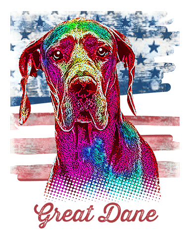 Great Dane T Shirt American Flag