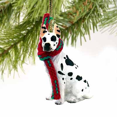 Great Dane Tiny One Christmas Ornament Harlequin