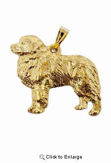 Great Pyrenees 24K Gold Plated Pendant