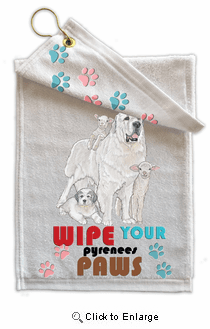 Great Pyrenees Paw Wipe Towel