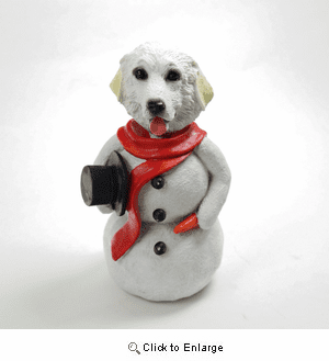 Great Pyrenees Snowman Christmas Decoration