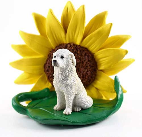 Great Pyrenees Sunflower Figurine