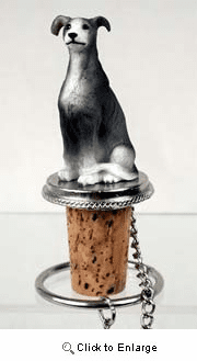 Greyhound Bottle Stopper (Gray)