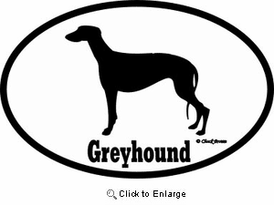 Greyhound Bumper Sticker Euro