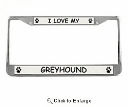 Greyhound License Plate Frame