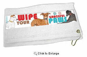 Greyhound Paw Wipe Towel