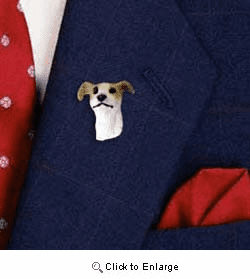 Greyhound Pin Hand Painted Resin