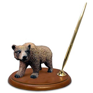 Grizzly Bear Pen Holder