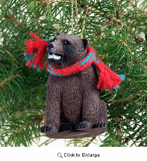 Grizzly Bear Tiny One Christmas Ornament