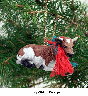 Guernsey Bull Tiny One Christmas Ornament