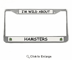 Hamster License Plate Frame