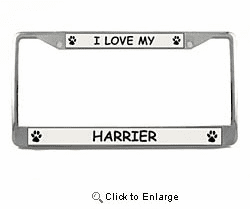 Harrier License Plate Frame