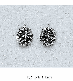 Hedgehog Earrings Sterling Silver