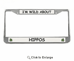 Hippopotamus License Plate Frame
