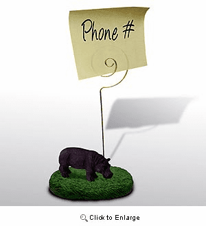Hippopotamus Note Holder