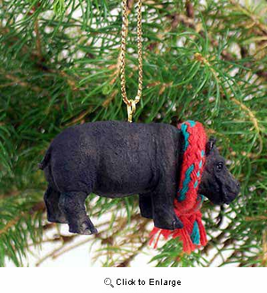 Hippopotamus Tiny One Christmas Ornament