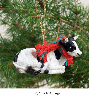 Holstein Bull Tiny One Christmas Ornament