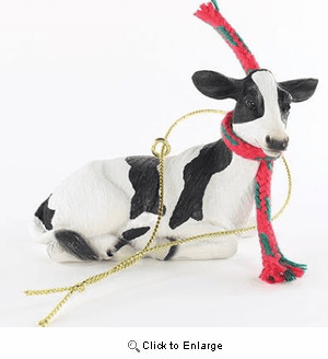 Holstein Cow (Large) Ornament 2.25"