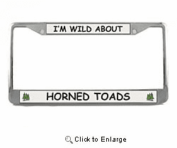 Horned Toad License Plate Frame