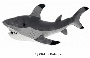 Hunter Gray Shark Plush Stuffed Animal 16"