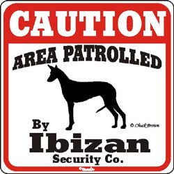 Ibizan Hound Caution Sign