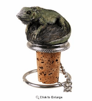 Iguana Bottle Stopper