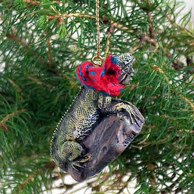 Iguana Tiny One Christmas Ornament