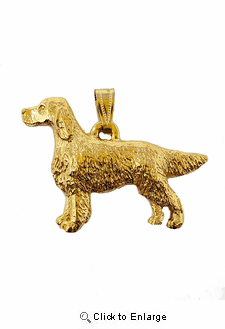 Irish Setter 24K Gold Plated Pendant