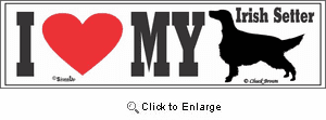 Irish Setter Bumper Sticker I Love My
