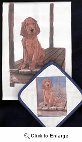 Irish Setter Dish Towel & Potholder