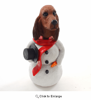 Irish Setter Snowman Christmas Decoration