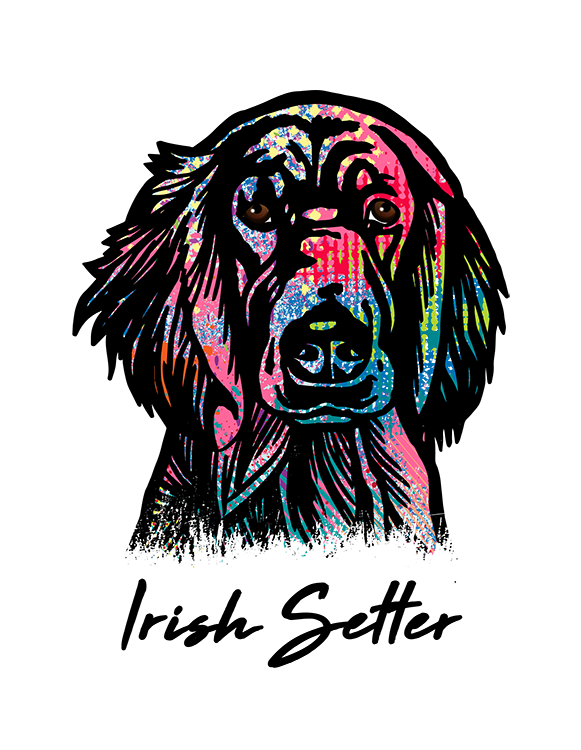 Irish Setter T Shirt Colorful Abstract