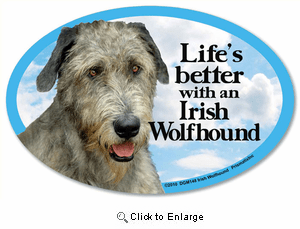 Irish Wolfhound Car Magnet - Life's Better