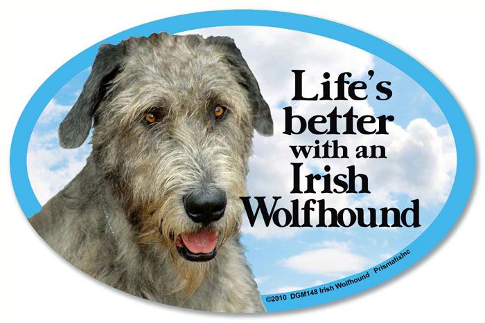 Irish Wolfhound Car Magnet - Life's Better