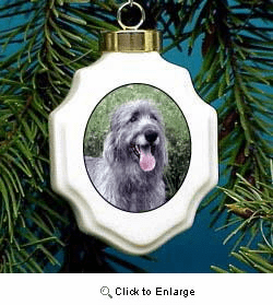 Irish Wolfhound Christmas Ornament Porcelain