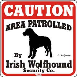 Irish Wolfhound Caution Sign