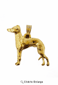 Italian Greyhound 24K Gold Plated Pendant
