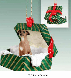 Italian Greyhound Gift Box Christmas Ornament