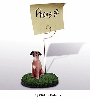 Italian Greyhound Note Holder