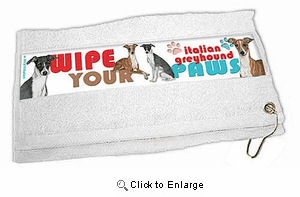 Italian Greyhound Paw Wipe Towel