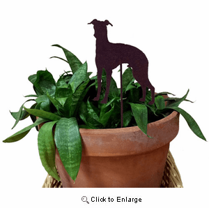 Italian Greyhound Plant Stake