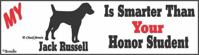 Jack Russell Bumper Sticker Honor Student