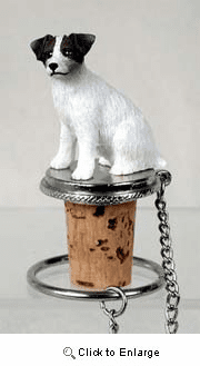 Jack Russell Terrier Bottle Stopper Brown White Rough