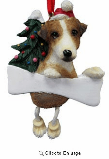 Jack Russell Terrier Christmas Tree Ornament - Personalize