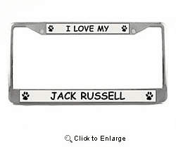 Jack Russell Terrier License Plate Frame